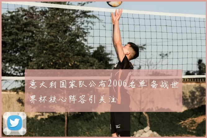 意大利国家队公布2006名单 备战世界杯核心阵容引关注